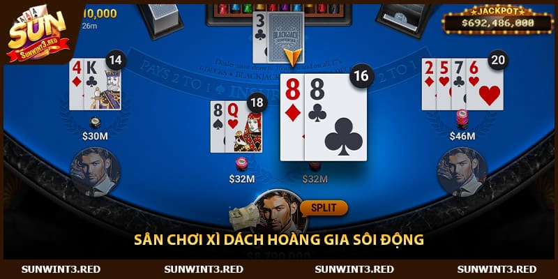 Sân chơi Xì Dách Hoàng Gia sôi động